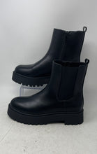 Load image into Gallery viewer, Burudani Womens Black Leather Pull-On Platform Ankle Chelsea Boots Size 9
