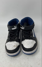 Load image into Gallery viewer, Puma Unisex Kids Rebound Layup Black White Blue Leather Sneaker Shoes Size 1C
