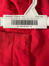 Load image into Gallery viewer, Chocolate USA Womens Red Pleated Tie Waist Paperbag Pants Size M With Tag
