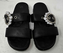 Load image into Gallery viewer, Karl Lagerfeld Womens Brinda Color Black Open Toe Slip-On Slide Sandals Size 7M
