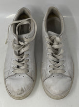 Load image into Gallery viewer, Authentic Tory Burch Womens White Leather Sneaker Shoes Size 6.5M Damaged
