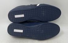 Load image into Gallery viewer, Lacoste Mens Misano Strap Navy Blue Leather Hook And Loop Sneaker Shoes Size 12
