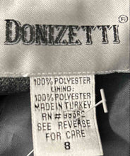 Load image into Gallery viewer, Donizetti Womens Gray Notch Lapel Single Breasted Four-Button Blazer Size 8
