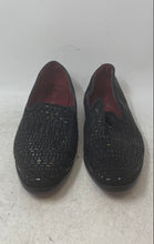 Load image into Gallery viewer, Aldo Rossini Mens Black Glitter Round Toe Slip-On Loafer Shoes Size 11
