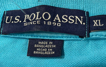 Load image into Gallery viewer, U.S. Polo Assn. Mens Blue Cotton Short Sleeve Golf Polo Shirt Size X-Large
