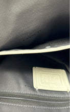 Load image into Gallery viewer, Coach Womens Beige White Monogram Print Single Strap Zip Top Lined Crossbody Bag
