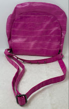 Load image into Gallery viewer, BCBGeneration Womens Pink Croc Embossed Leather Adjustable Strap Shoulder Bag
