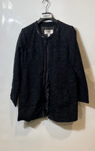 Load image into Gallery viewer, Jaclyn Smith Collection Womens Black Sparkly Pockets Tweed Blazer Jacket Size XL
