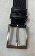 Load image into Gallery viewer, Vera Pelle Mens Black Genuine Leather Adjustable Dress Belt One Size
