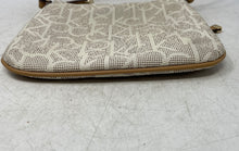 Load image into Gallery viewer, Calvin Klein Womens White Beige Monogram Print Shoulder Strap Crossbody Bag
