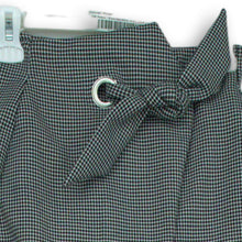 Load image into Gallery viewer, H&amp;M Womens Black White Houndstooth Tie Front Straight &amp; Pencil Skirt Size 4

