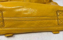 Load image into Gallery viewer, Michael Kors Womens Dark Yellow Patent Leather Inner Pockets Shoulder Handbag
