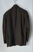 Load image into Gallery viewer, Bernini Mens Brown Plaid Print Long Sleeve 3-Button Blazer Size 40R Italy
