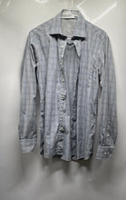 Load image into Gallery viewer, Bugatchi Mens Gray Cotton Long Sleeve Button-Up Shirt Size Small
