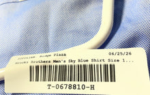 Load image into Gallery viewer, Brooks Brothers Mens Sky Blue Cotton Non-Iron Collared Dress Shirt Size 16.5-34
