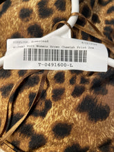 Load image into Gallery viewer, Michael Kors Womens Brown Leopard Print Long Sleeve Cowl Neck Mini Dress Size P

