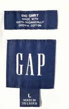 Load image into Gallery viewer, Gap Mens White Cotton Long Sleeve Collared Pockets Button-Up Shirt Size L
