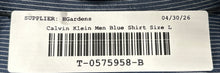 Load image into Gallery viewer, Calvin Klein Mens Blue Long Sleeve Non-Iron Body Fit Button-Up Shirt Size L
