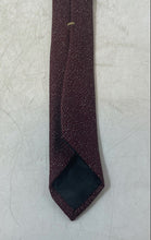Load image into Gallery viewer, Oscar De La Renta Mens Burgundy Speckled Print Embroidered Logo Pointed Tie

