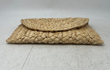 Load image into Gallery viewer, Unbranded Womens Beige Woven Straw Flap Envelope Clutch Purse
