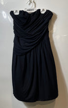 Load image into Gallery viewer, Express Womens Black Strapless Draped Sweetheart Neck Mini Dress Size Small
