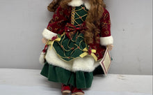Load image into Gallery viewer, Victorian Holiday Outfit Curly Hair 18 Inch Collectible Porcelain Doll
