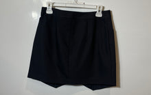 Load image into Gallery viewer, Express Womens Black Asymmetrical High-Waisted Side Zip Short Wrap Skirt Size 6
