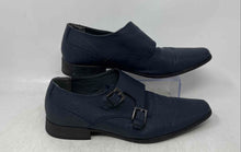 Load image into Gallery viewer, Calvin Klein Mens Navy Blue Square Toe Monk Strap Dress Shoes Size 8.5
