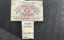 Load image into Gallery viewer, Authentic Armani Jeans Womens Black Mock Neck Cropped Pullover Sweater Size 6
