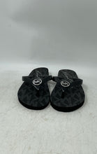 Load image into Gallery viewer, Michael Kors Womens Bedford Black Signature Slip-On Flip Flop Sandals Size 6M
