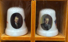 Load image into Gallery viewer, 42-Pieces U.S. Presidential Thimble Collection Housed In A Wooden Display Case

