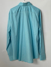 Load image into Gallery viewer, Express Mens Light Turquoise Long Sleeve Collared Modern Fit Dress Shirt Size XL
