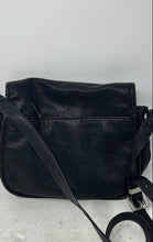 Load image into Gallery viewer, Michael Kors Womens Black Leather Adjustable Strap Buckle Flap Crossbody Bag
