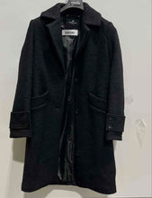 Load image into Gallery viewer, Andrew Marc Womens Black Notch Lapel Buttoned Cuffs Pockets Overcoat Size XS
