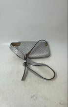 Load image into Gallery viewer, Michael Kors Womens Silver White Monogram Adjustable Strap Charm Belt Bag
