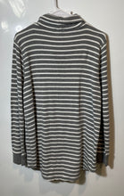 Load image into Gallery viewer, J. Crew Womens White Black Striped Print Long Sleeve Pullover Sweatshirt Size L
