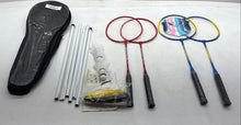 Load image into Gallery viewer, Pair Of 2 Pcs Wilson Serena Junior Racquets Shuttlecocks Net Poles Badminton Set
