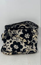 Load image into Gallery viewer, Vera Bradley Womens White Black Floral Print Adjustable Strap Shoulder Handbag
