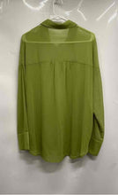 Load image into Gallery viewer, Fashion Nova Womens Green Long Sleeve Collared Button-Up Shirt Size Large
