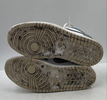 Load image into Gallery viewer, Authentic Nike Mens Air Jordan 1 Low White Green Sneaker Shoes Size 8.5 Damaged
