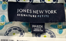 Load image into Gallery viewer, Jones New York Womens Multicolor Floral Button Front Blouse Top Sz PP/ECH Petite
