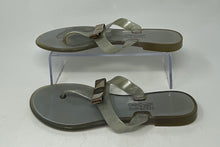Load image into Gallery viewer, Authentic Salvatore Ferragamo Womens Gray Slip-On Thong Sandals Size 9
