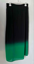 Load image into Gallery viewer, Vince Camuto Womens Black Green Ombre Flat Front Side Zip Long Maxi Skirt Size 2
