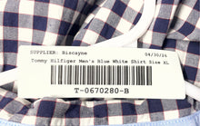 Load image into Gallery viewer, Tommy Hilfiger Mens Blue White Check Pockets Long Sleeve Button-Up Shirt Size XL
