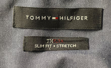 Load image into Gallery viewer, Tommy Hilfiger Mens Blue Stretch Long Sleeve Slim Fit Dress Shirt Size 2XL 18
