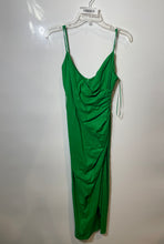 Load image into Gallery viewer, Zara Womens Green Sleeveless Back Zip Spaghetti Strap Bodycon Dress Size Medium

