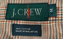 Load image into Gallery viewer, J.Crew Mens Brown Houndstooth Spread Collared Long Sleeve Button-Up Shirt Sz M
