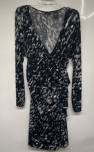 Load image into Gallery viewer, New York &amp; Company Womens Multicolor Printed Stretch Ruched Bodycon Dress Size L
