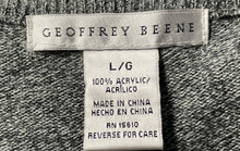 Load image into Gallery viewer, Geoffrey Beene Mens Gray Gingham Print Long Sleeve Pullover Sweater Sz L W/Tags

