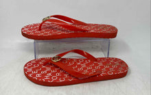 Load image into Gallery viewer, Michael Kors Womens Orange White Slip-On Flip-Flop Sandals Size 10M

